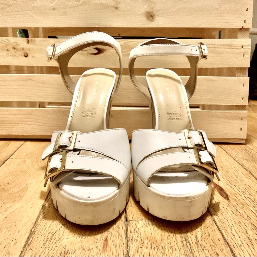 White Platform Heels